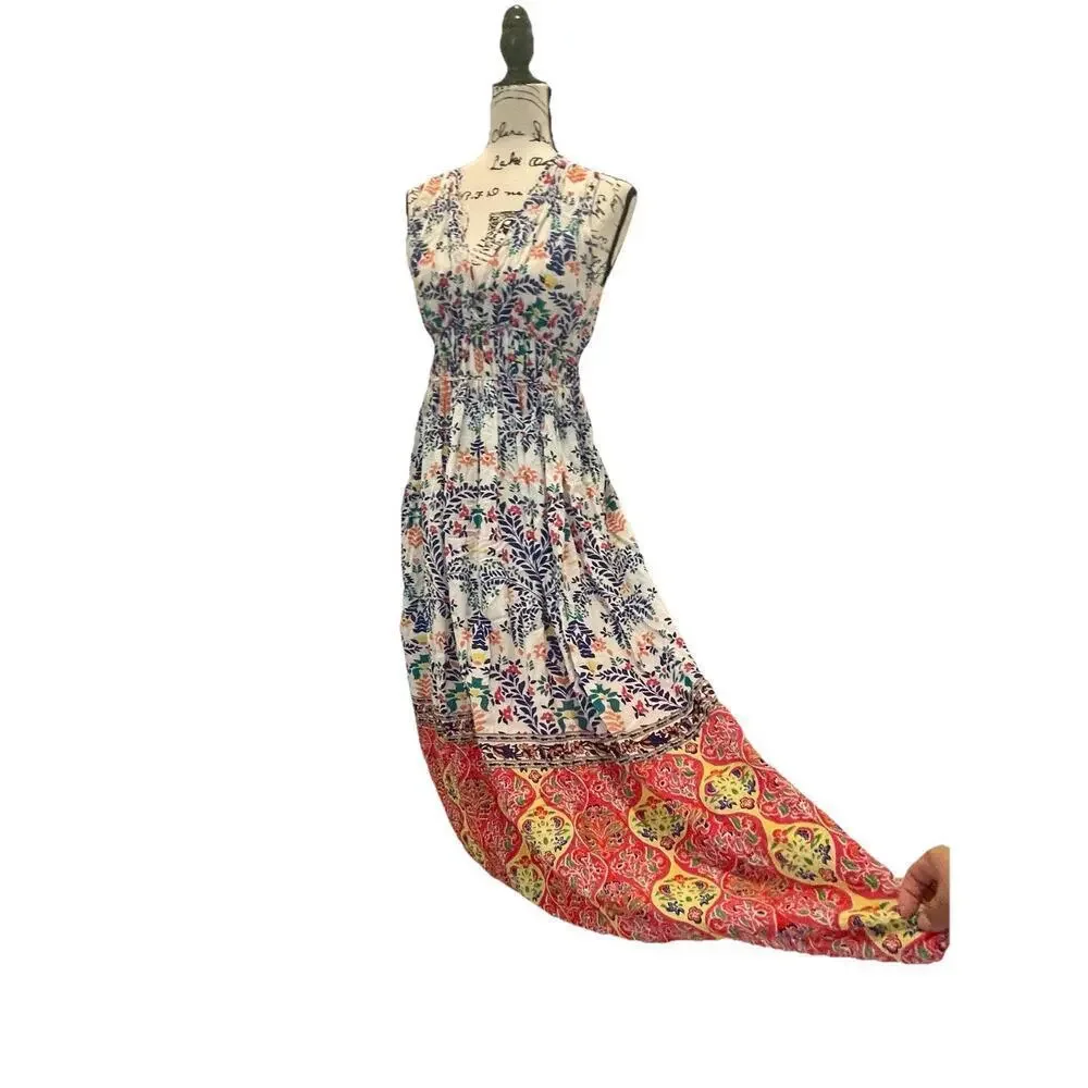 ROBERTA ROLLER RABBIT MAXI DRESS ROSETONE DAKOTA SZ XS QUIET LUXURY COTTAGECORE - Picture 7 of 16